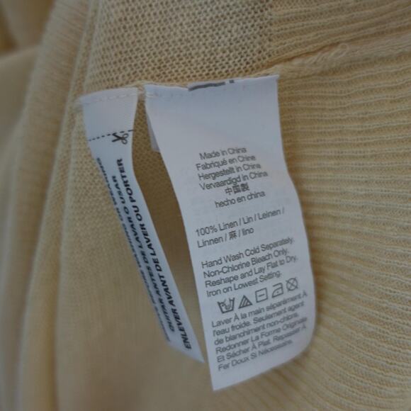 J.Crew Sweater Womens Small Linen Crewneck Lightweight Oversized Semi Sheer Thin - Picture 4 of 8
